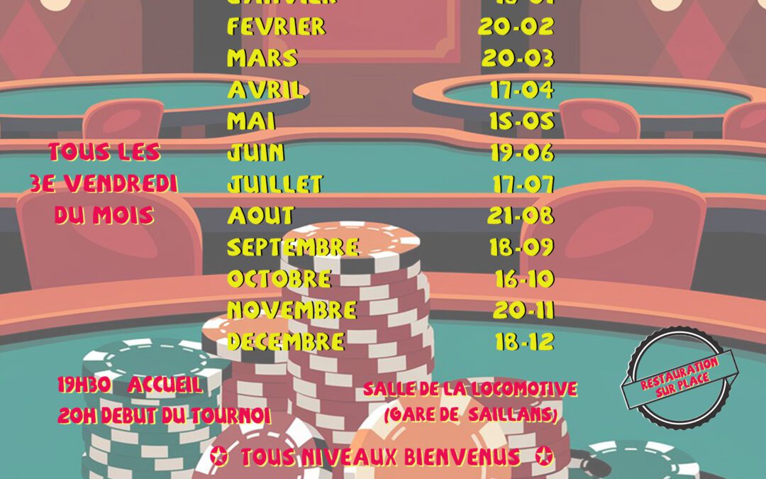 Les soirées Poker 2026